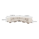 June Classic L-Shaped Modular Sectional Oatmeal - 9