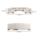 June U Shaped Modular Sectional Oatmeal - 6