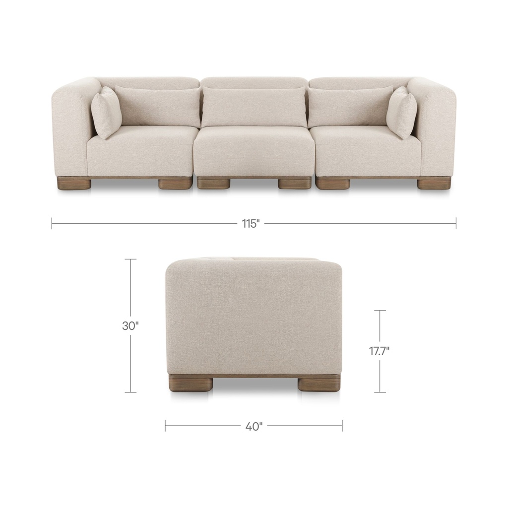 June Modular Sofa Oatmeal - 6