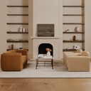 River Coffee Table Botticino Marble - 7