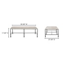 River Coffee Table Botticino Marble - 8