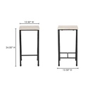 River Side Table Botticino Marble - 9