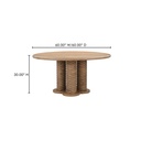 Treccia Round Dining Table Oak - 8