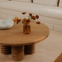 Treccia Round Coffee Table Oak - 5