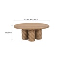 Treccia Round Coffee Table Oak - 8