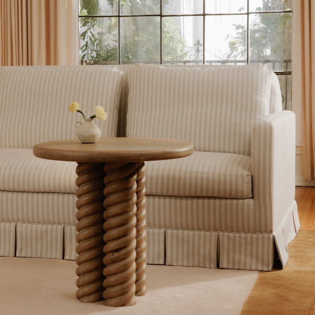 Treccia Side Table Oak - 6