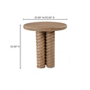 Treccia Side Table Oak - 8