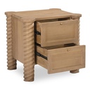 Treccia 2 Drawer Nightstand Oak - 1