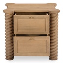 Treccia 2 Drawer Nightstand Oak - 3
