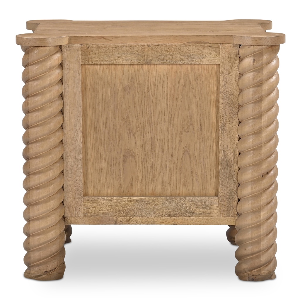 Treccia 2 Drawer Nightstand Oak - 4