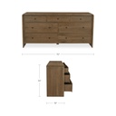 Riley 7 Drawer Dresser Oak - 9