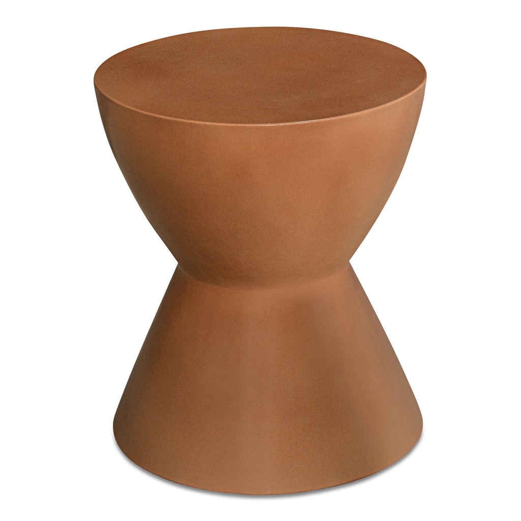 Hourglass Outdoor Stool Terracotta - 1