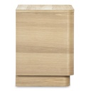 Round Off Tall Nightstand Natural Oak - 7