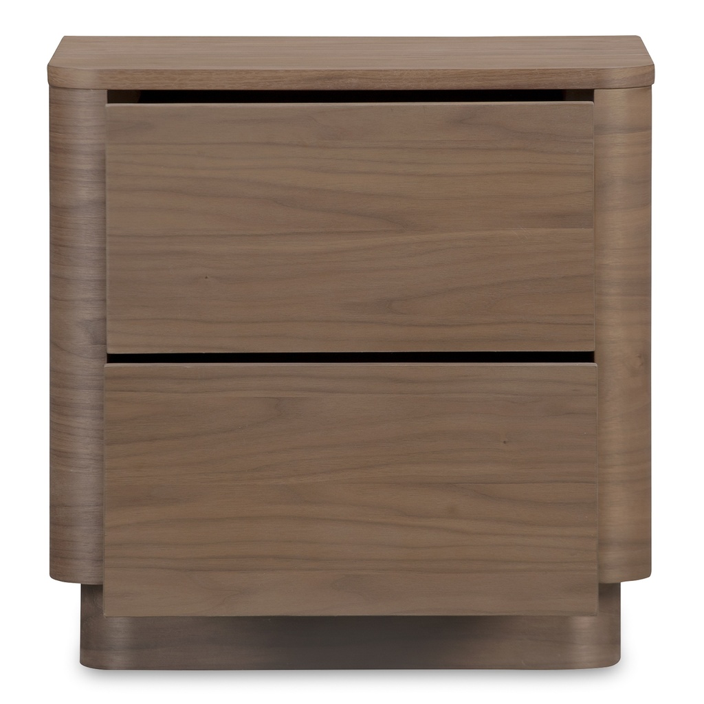 Round Off Tall Nightstand Walnut Brown - 3