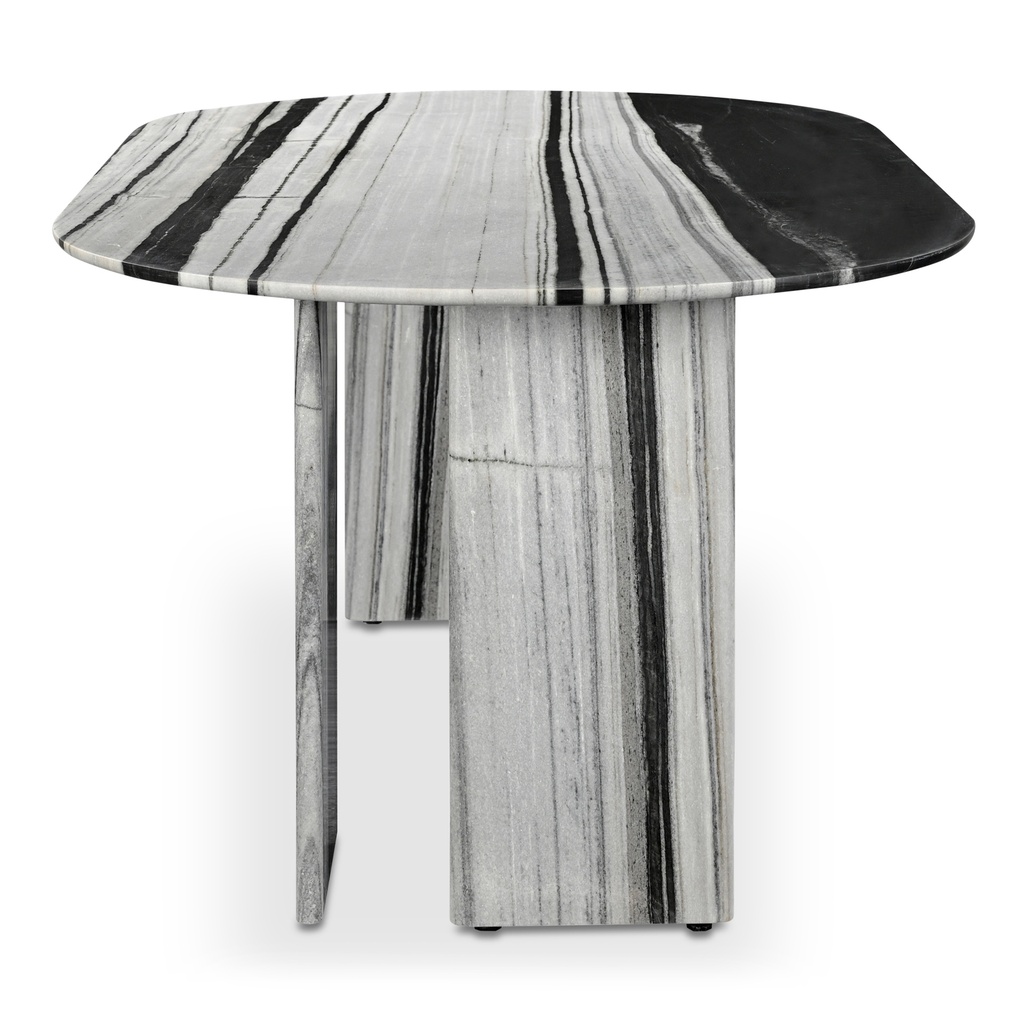Celia Oval Dining Table Panda Marble - 2