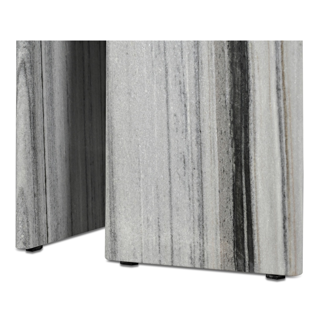 Celia Oval Dining Table Panda Marble - 6