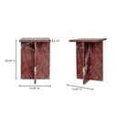 Blair Accent Table Rosso Levanto Marble - 7