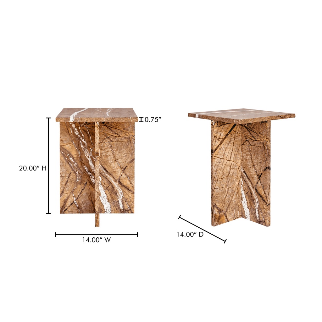 Blair Accent Table Golden Forest Marble - 8