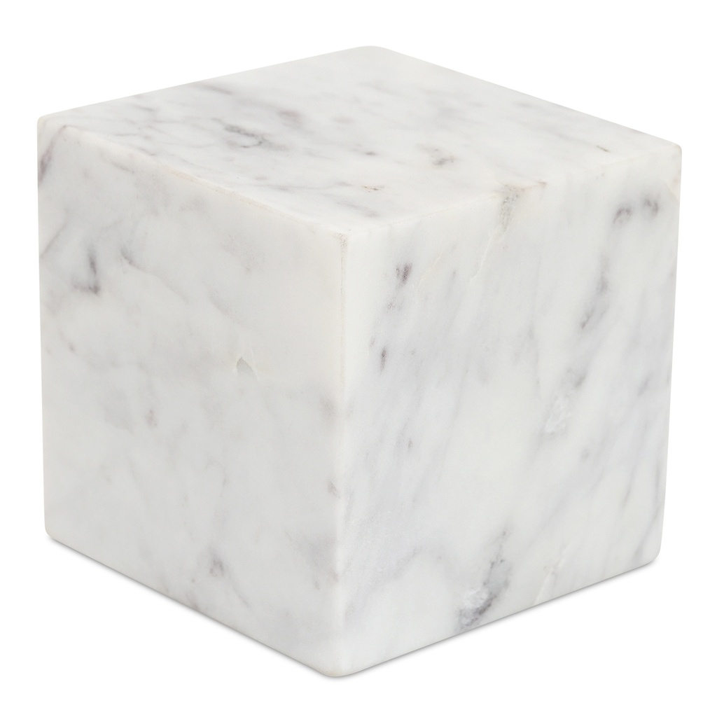 Cora Cube Tabletop Accent Banswara Purple White Marble - 2