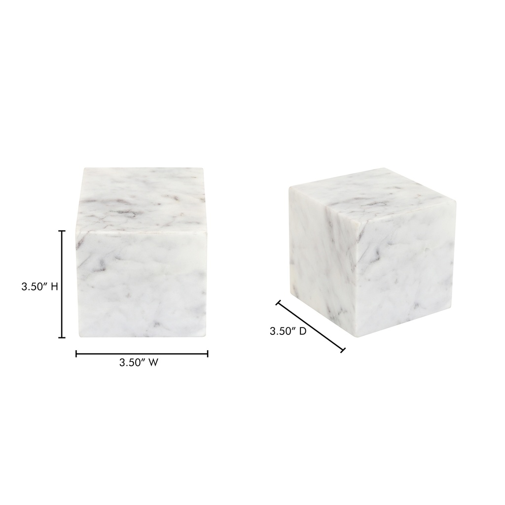Cora Cube Tabletop Accent Banswara Purple White Marble - 7