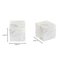 Cora Cube Tabletop Accent Banswara Purple White Marble - 7