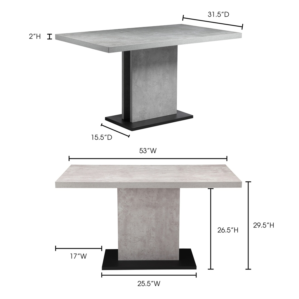 Hanlon Dining Table Light Grey - 4