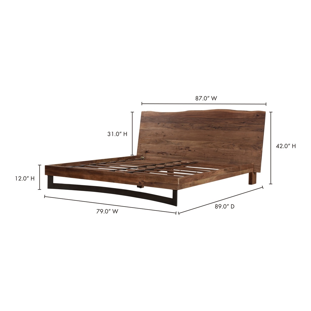 Bent King Size Bed Brown - 10