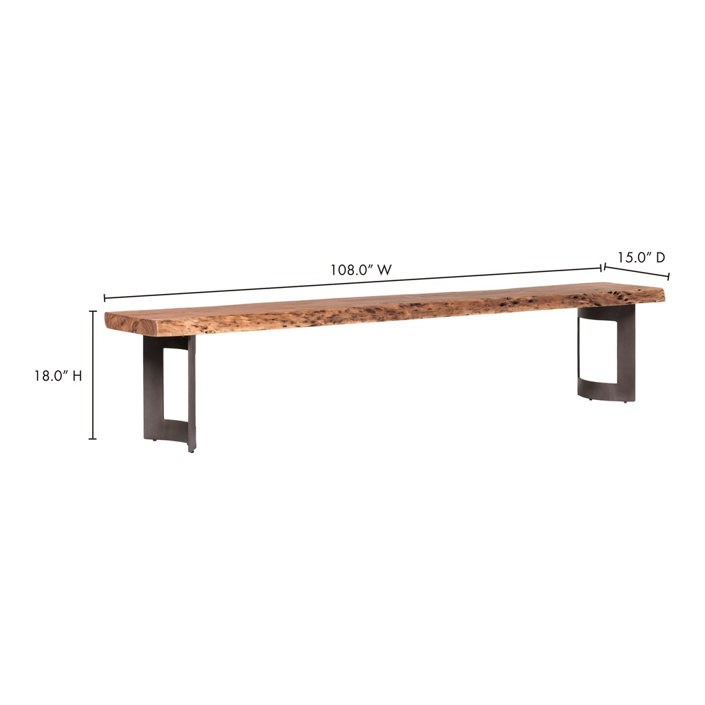 Bent Bench Large Brown - 10