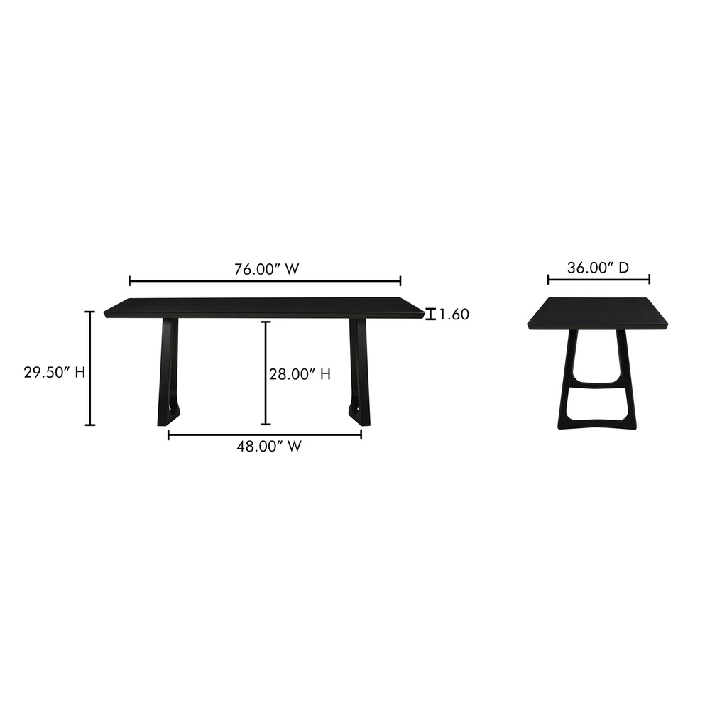 Silas Dining Table Black Ash - 7