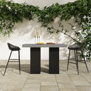Lithic Outdoor Bar Table Grey - 5