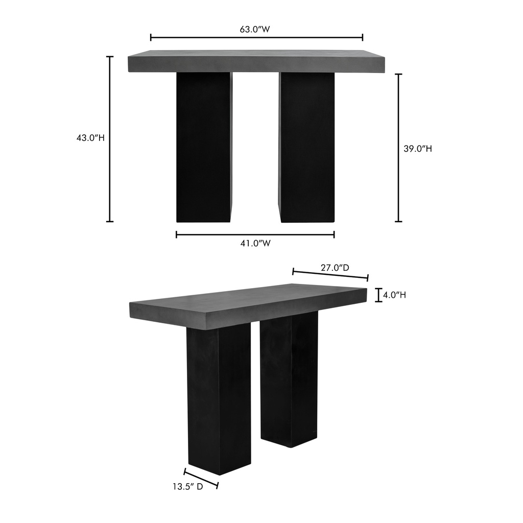 Lithic Outdoor Bar Table Grey - 7