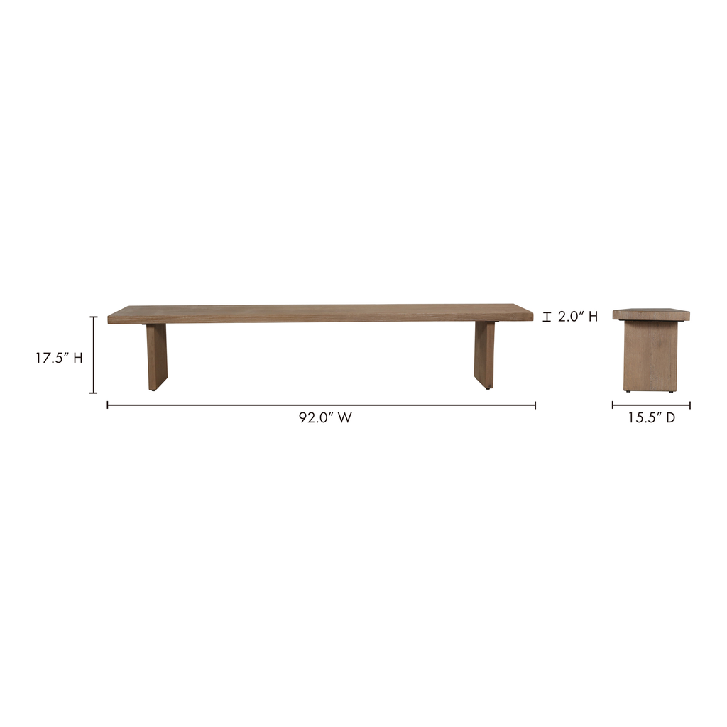 Koshi Bench Sandblasted Amber Oak - 10