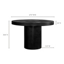 Cassius Round Outdoor Dining Table Black - 4