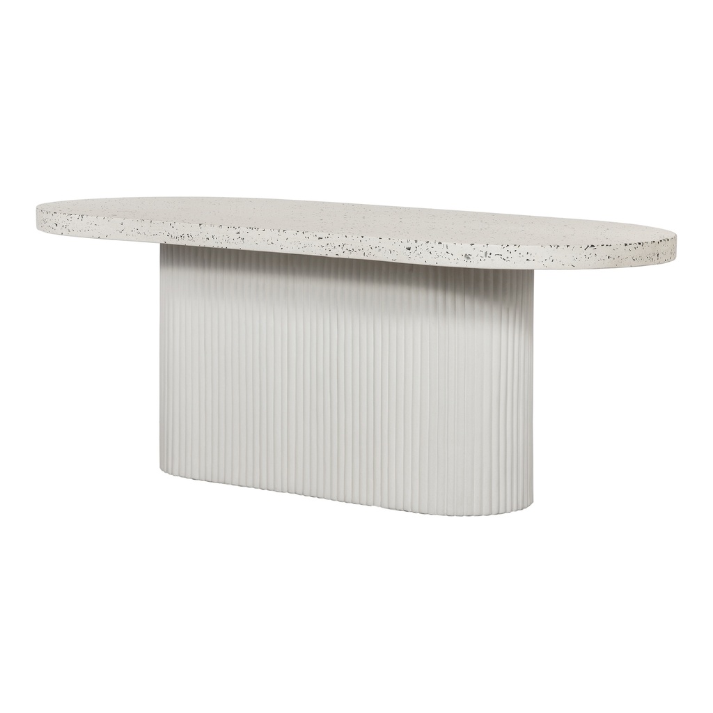 Lyon Outdoor Dining Table White Terrazzo - 1