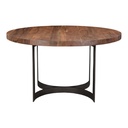 Bent Round Dining Table 54In Brown - 2