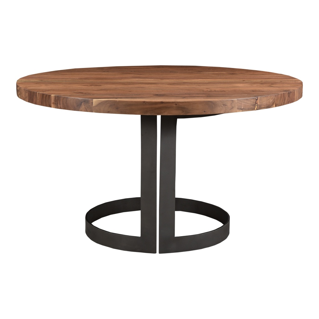 Bent Round Dining Table 54In Brown - 4