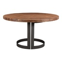 Bent Round Dining Table 54In Brown - 4