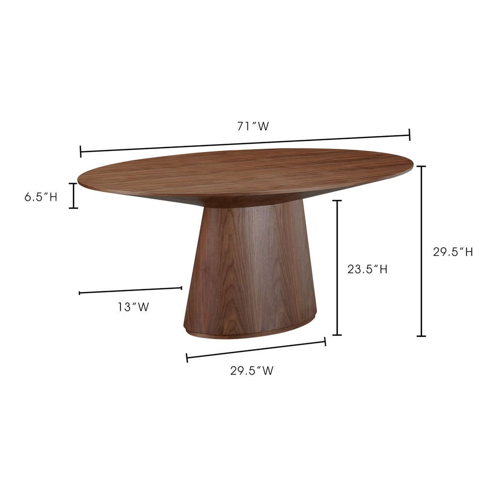 Otago Oval Dining Table Walnut Brown - 5