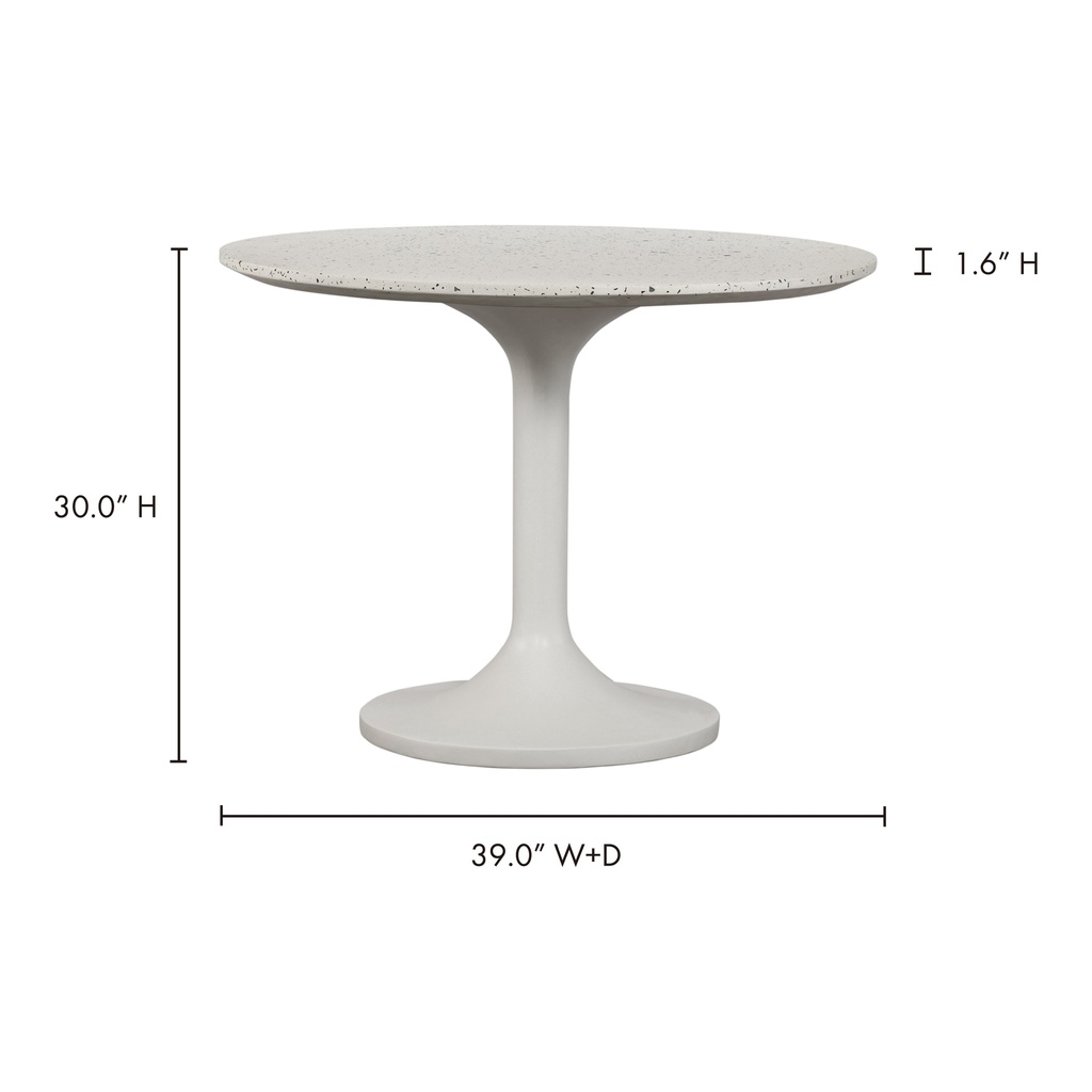 Tuli Outdoor Cafe Table White Terrazzo - 7