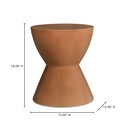 Hourglass Outdoor Stool Terracotta - 5