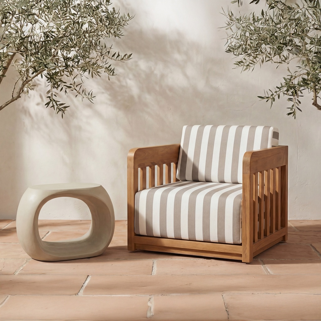 Albers Outdoor Stool Cream - 5