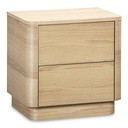 Round Off Tall Nightstand Natural Oak - 1