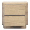 Round Off Tall Nightstand Natural Oak - 3