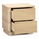 Round Off Tall Nightstand Natural Oak - 4