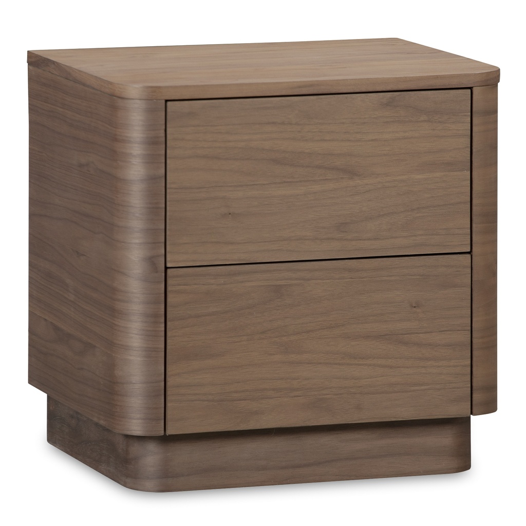 Round Off Tall Nightstand Walnut Brown - 1