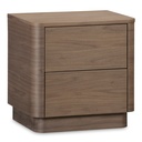 Round Off Tall Nightstand Walnut Brown - 1