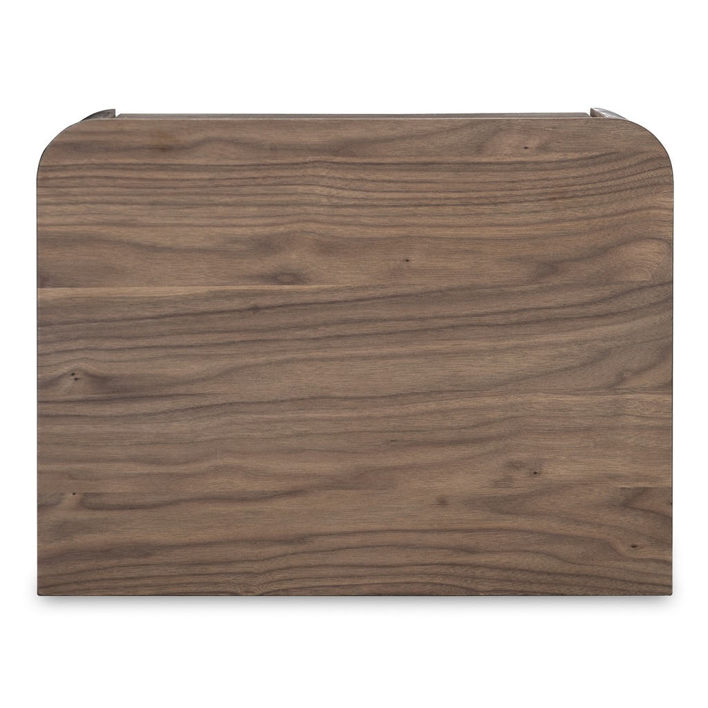 Round Off Tall Nightstand Walnut Brown - 6