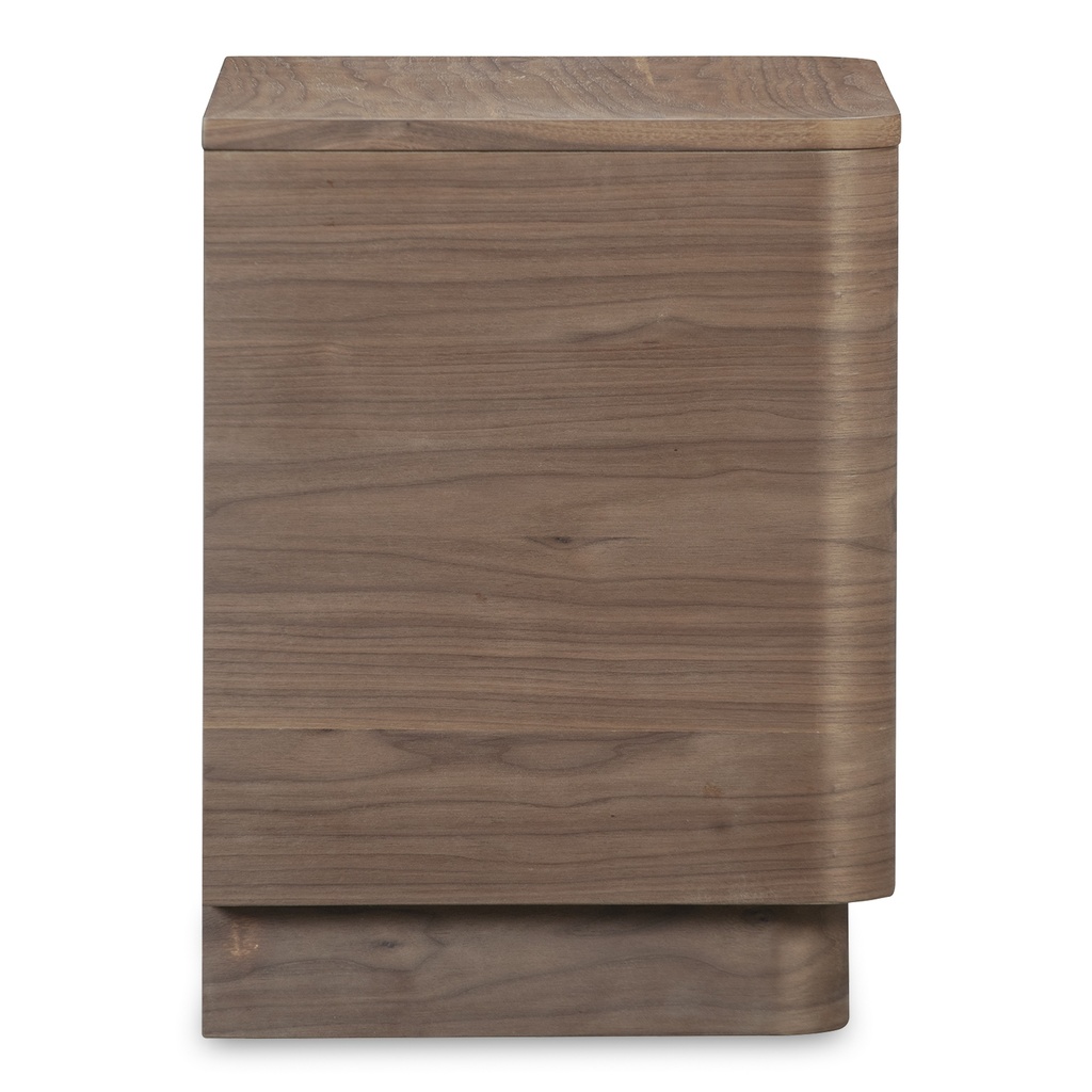 Round Off Tall Nightstand Walnut Brown - 7