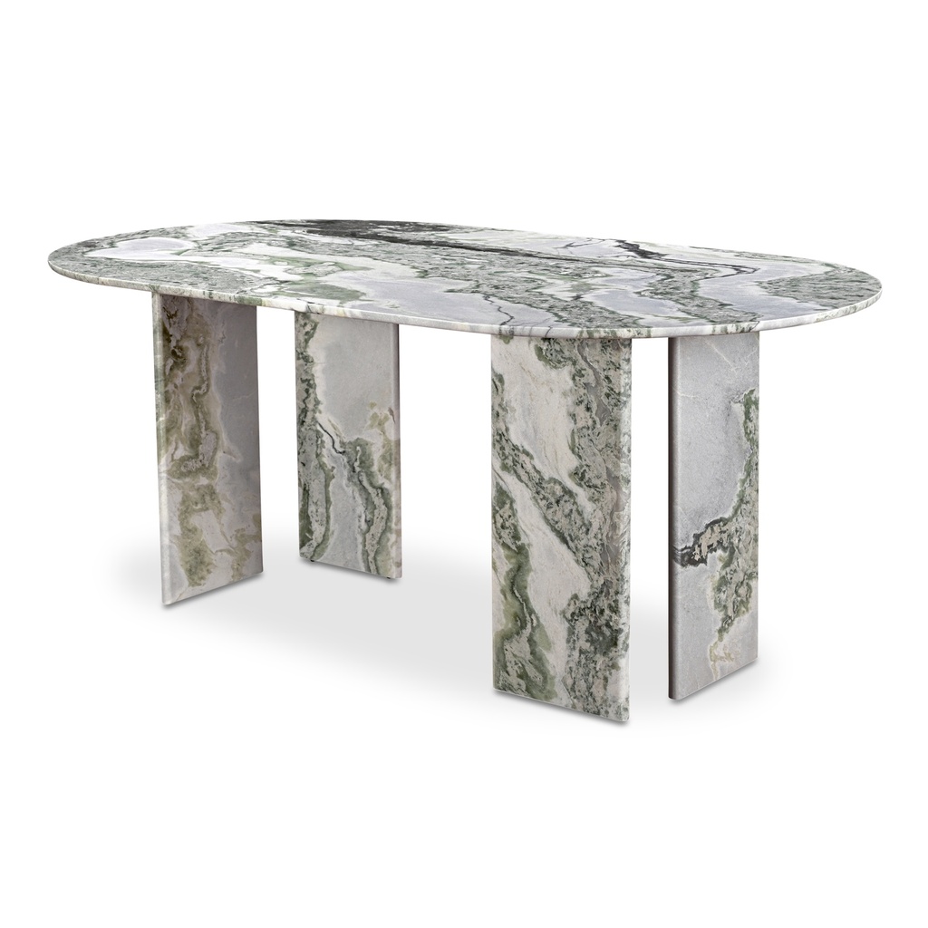 Celia Oval Dining Table Green Onyx Marble - 3