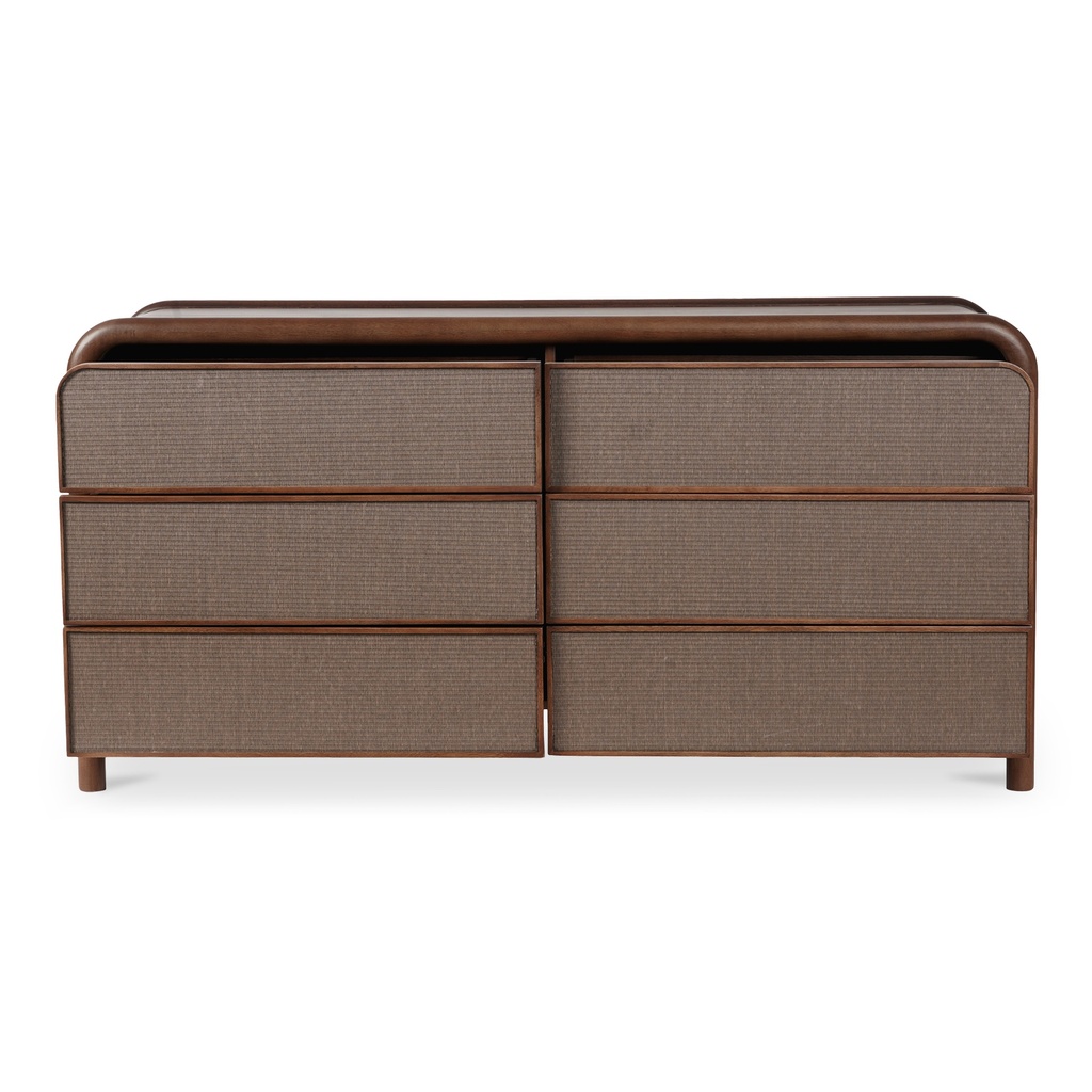 Rye 6 Drawer Dresser Warm Brown - 1